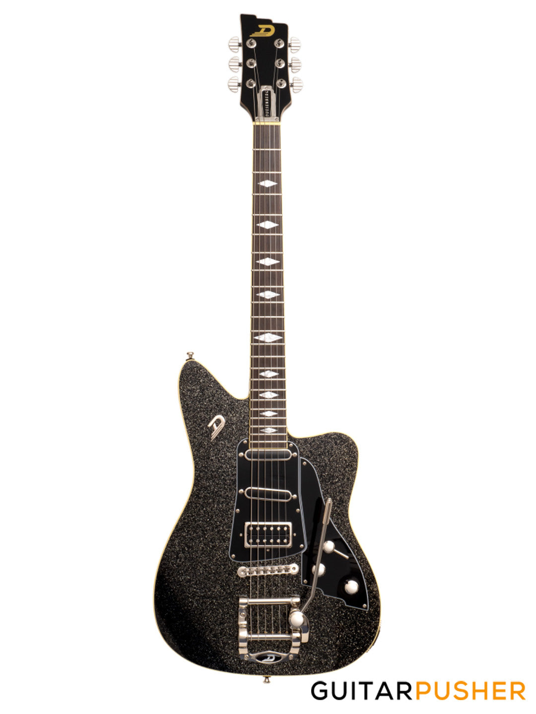 Duesenberg Guitars Paloma Electric Guitar (Black Sparkle) w/ Padded Gigbag