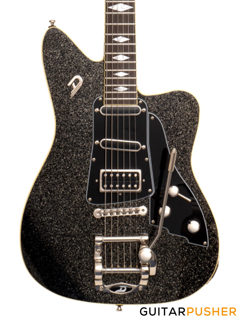 Duesenberg Guitars Paloma Electric Guitar (Black Sparkle) w/ Padded Gigbag