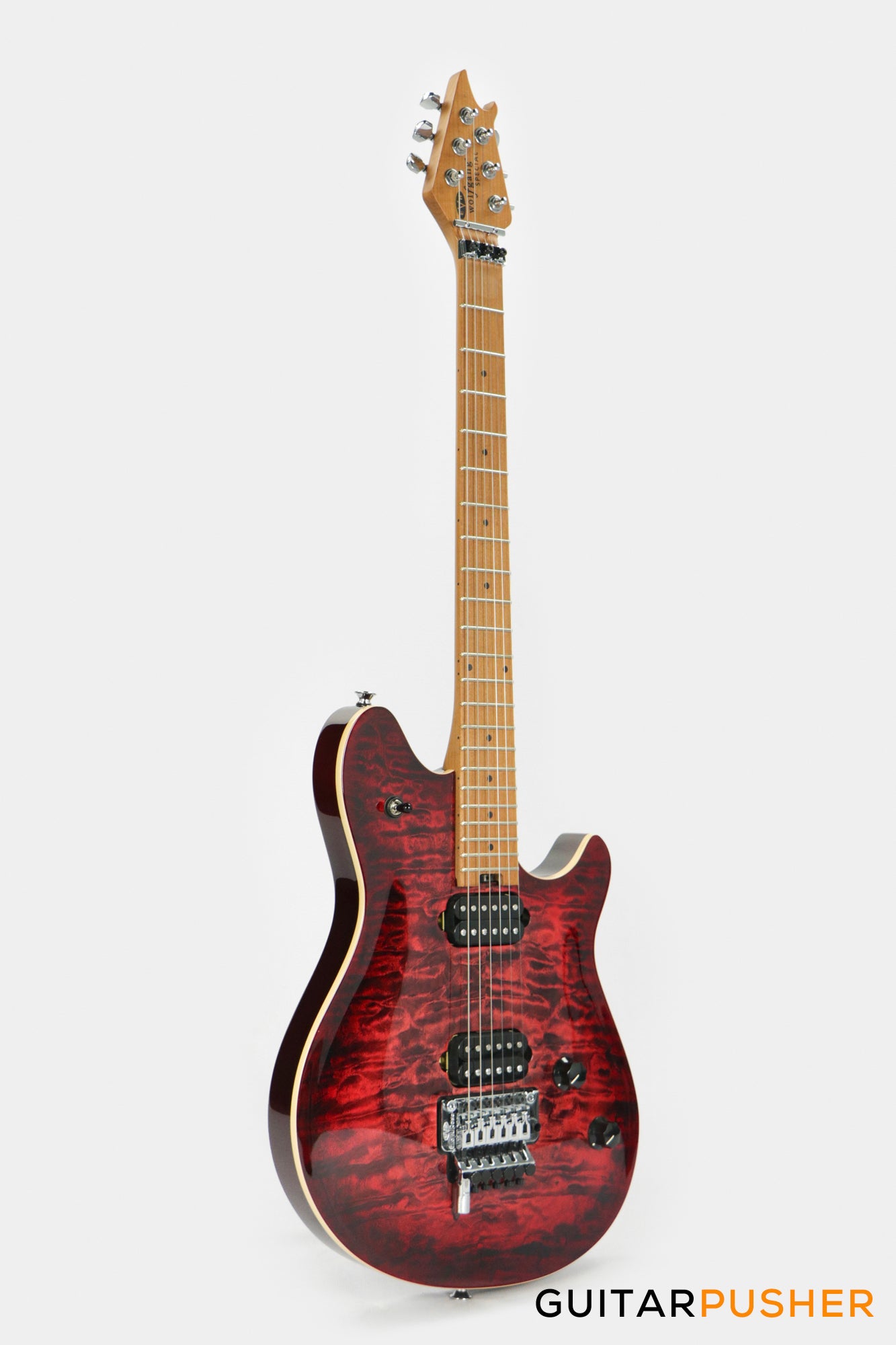 EVH Wolfgang Special Quilt Maple Top, Baked Maple Fretboard Electric Guitar - Sangria