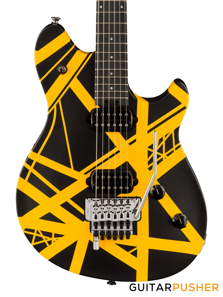 EVH Wolfgang Special Striped, Ebony Fretboard - Black w/ Yellow Stripes (5107702316)