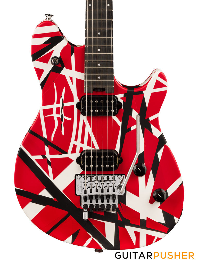 EVH Wolfgang Special Striped, Ebony Fretboard - Red w/ Black & White Stripes (5107702315)