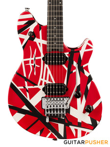 EVH Wolfgang Special Striped, Ebony Fretboard - Red w/ Black & White Stripes (5107702315)