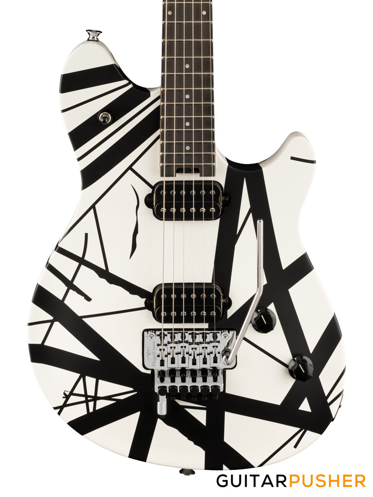 EVH Wolfgang Special Striped, Ebony Fretboard - White w/ Black Stripes (5107702317)