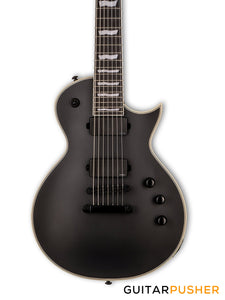 LTD EC-407 Singlecut 7-String Electric Guitar w/ EMG 60-7H/81-7H Humbucker Pickups - Black Satin