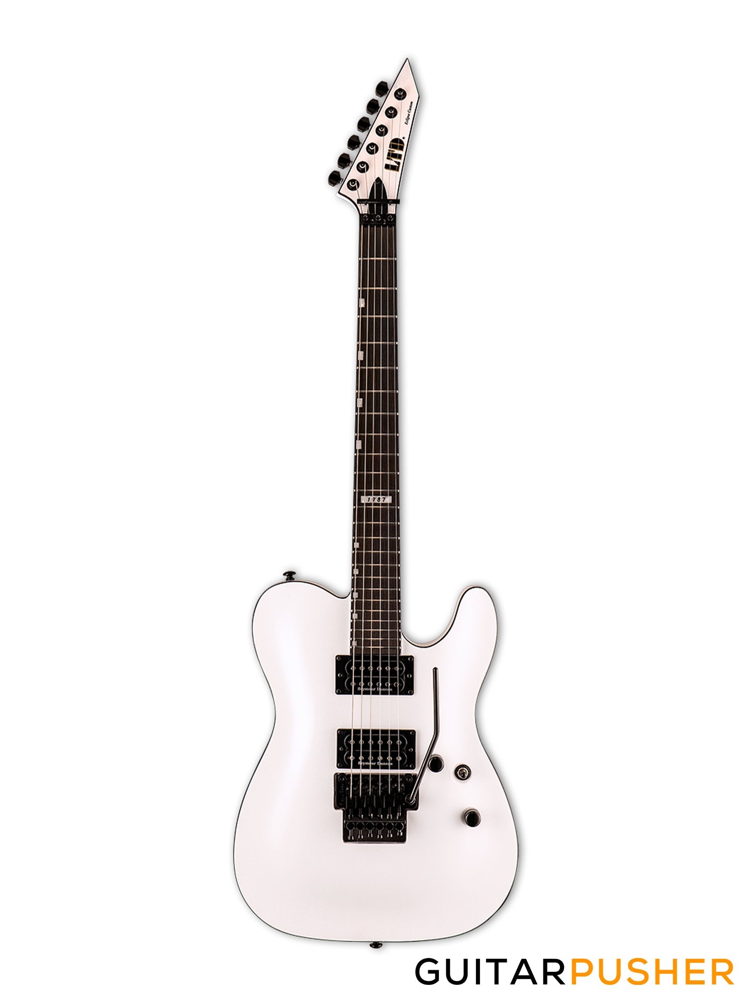 LTD Eclipse '87 T-Style HH Electric Guitar w/ Seymour Duncan '59/JB Humbucker Pickups & Floyd Rose 1000 Bridge - Pearl White