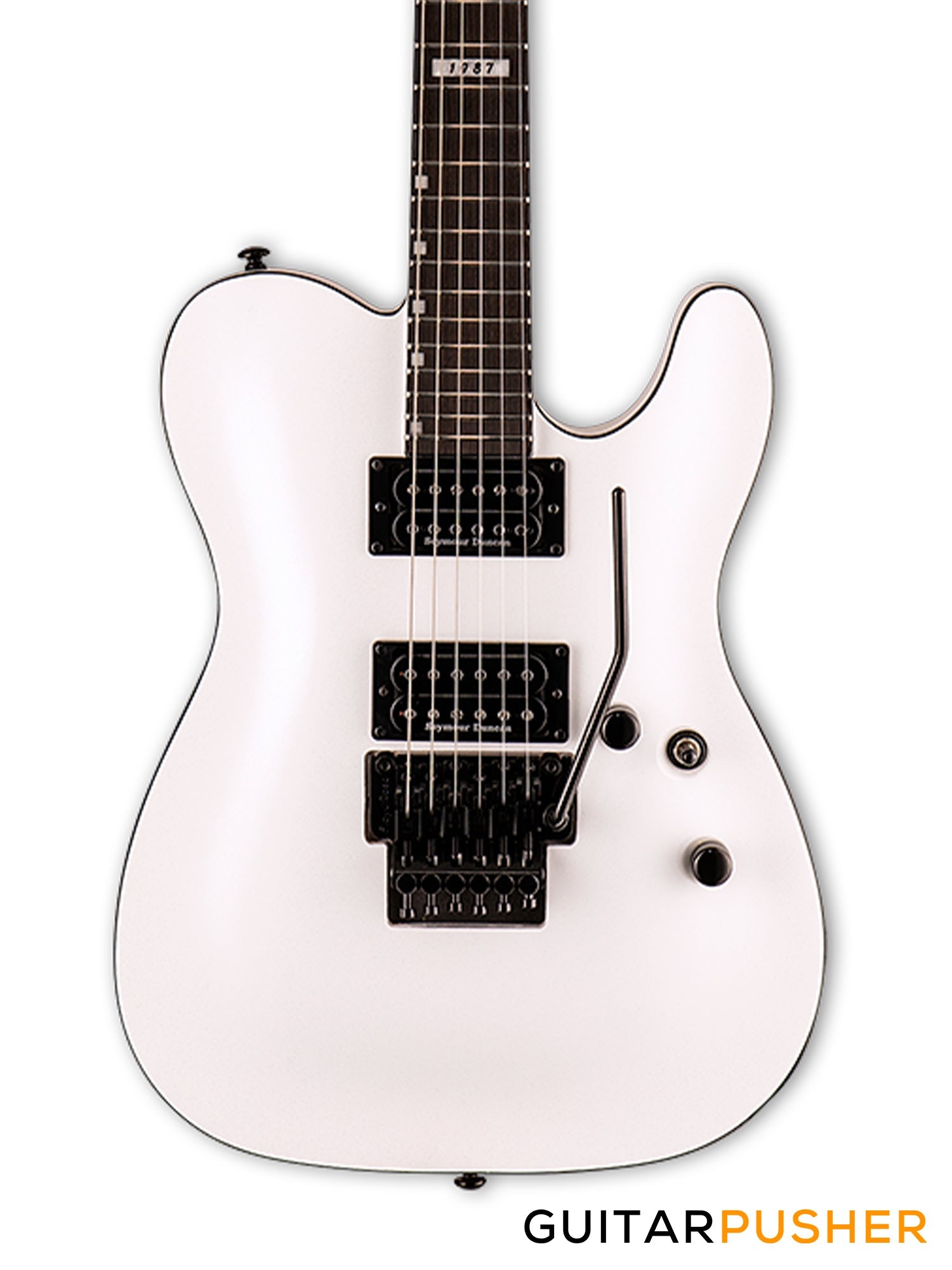 LTD Eclipse '87 T-Style HH Electric Guitar w/ Seymour Duncan '59/JB Humbucker Pickups & Floyd Rose 1000 Bridge - Pearl White