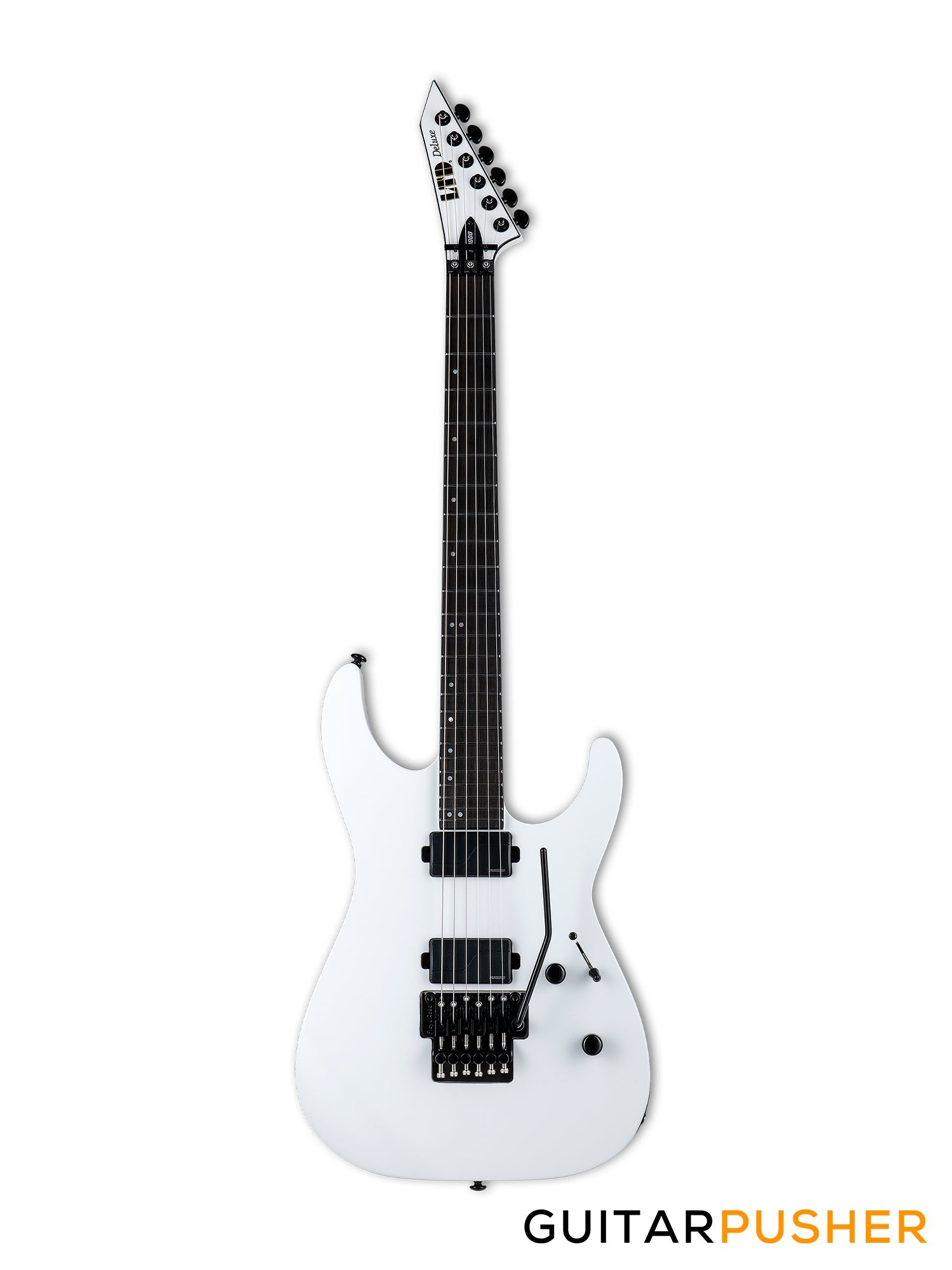 LTD M-1000 Modern Electric Guitar w/ Fishman Fluence Humbucker Pickups & Floyd Rose 1000SE Bridge - Snow White