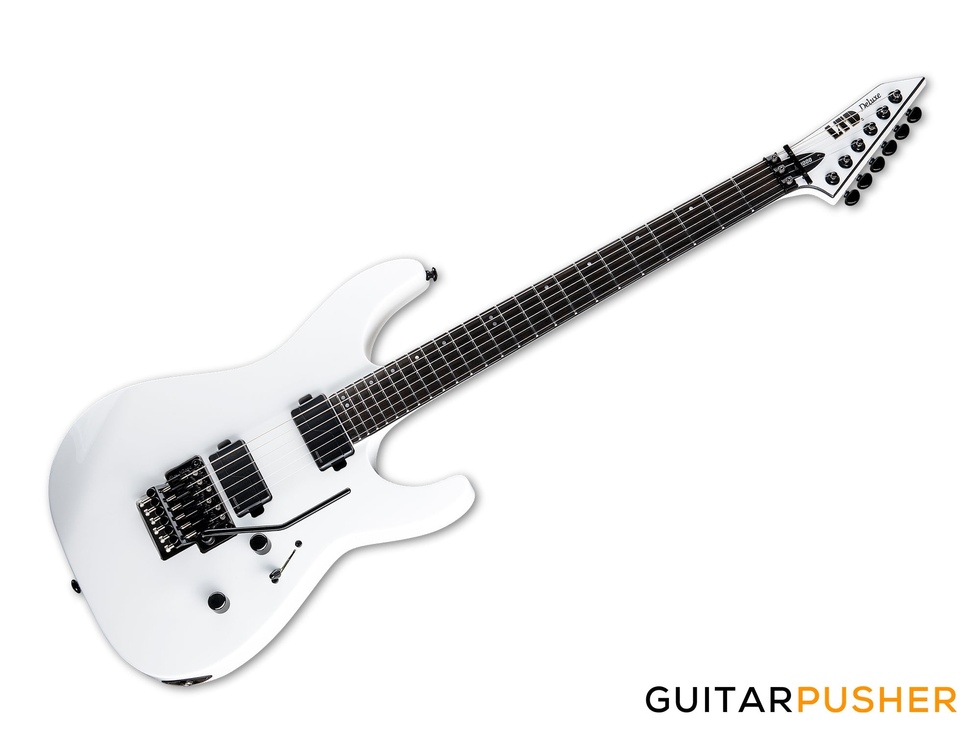 LTD M-1000 Modern Electric Guitar w/ Fishman Fluence Humbucker Pickups & Floyd Rose 1000SE Bridge - Snow White