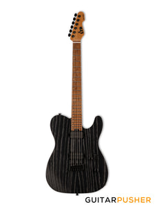 LTD TE-1000 T-Style HH Electric Guitar w/ Seymour Duncan Sentient/Pegasus Humbucker Pickups & Hipshot Bridge - Black Blast