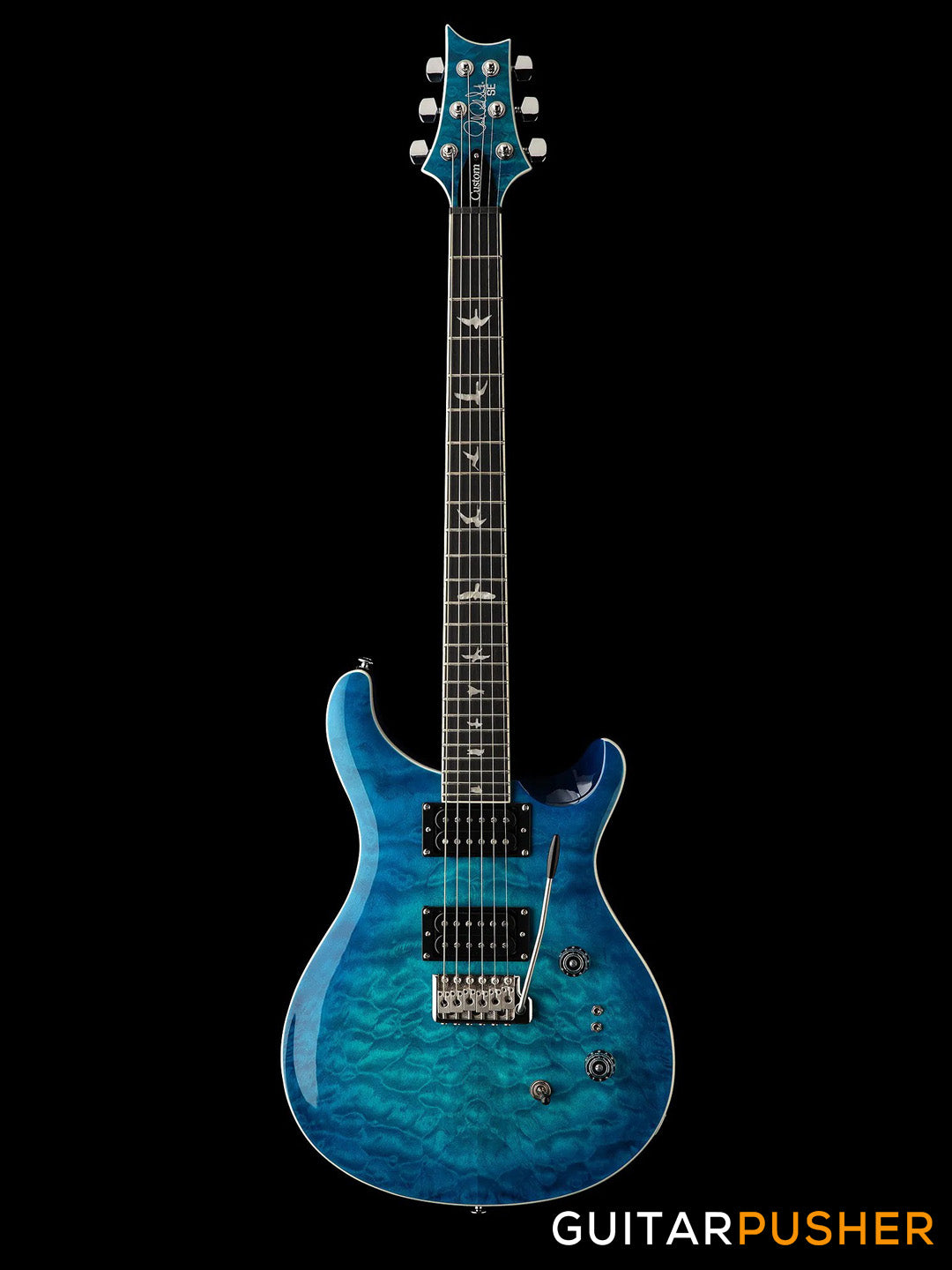 PRS Guitars SE Custom 24-08 Quilt Electric Guitar (Lake Blue)