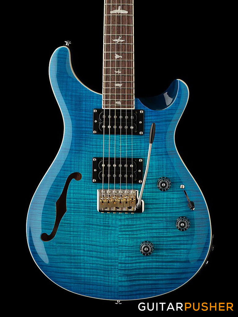 PRS Guitars SE Custom 24 Semi-Hollow Piezo Electric Guitar (Lake Blue)