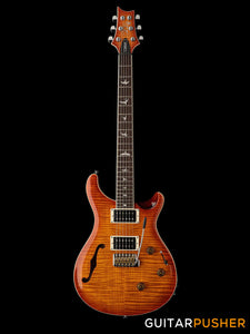 PRS Guitars SE Custom 24 Semi-Hollow Piezo Electric Guitar (Vintage Sunburst)