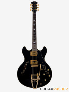 Sire H7T Maple Hollowbody Electric Guitar - Black (2024)