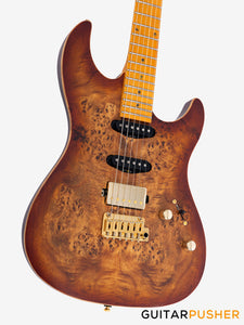 Sire S10 HSS Alder S-Style Electric Guitar - Natural Burst (2024)