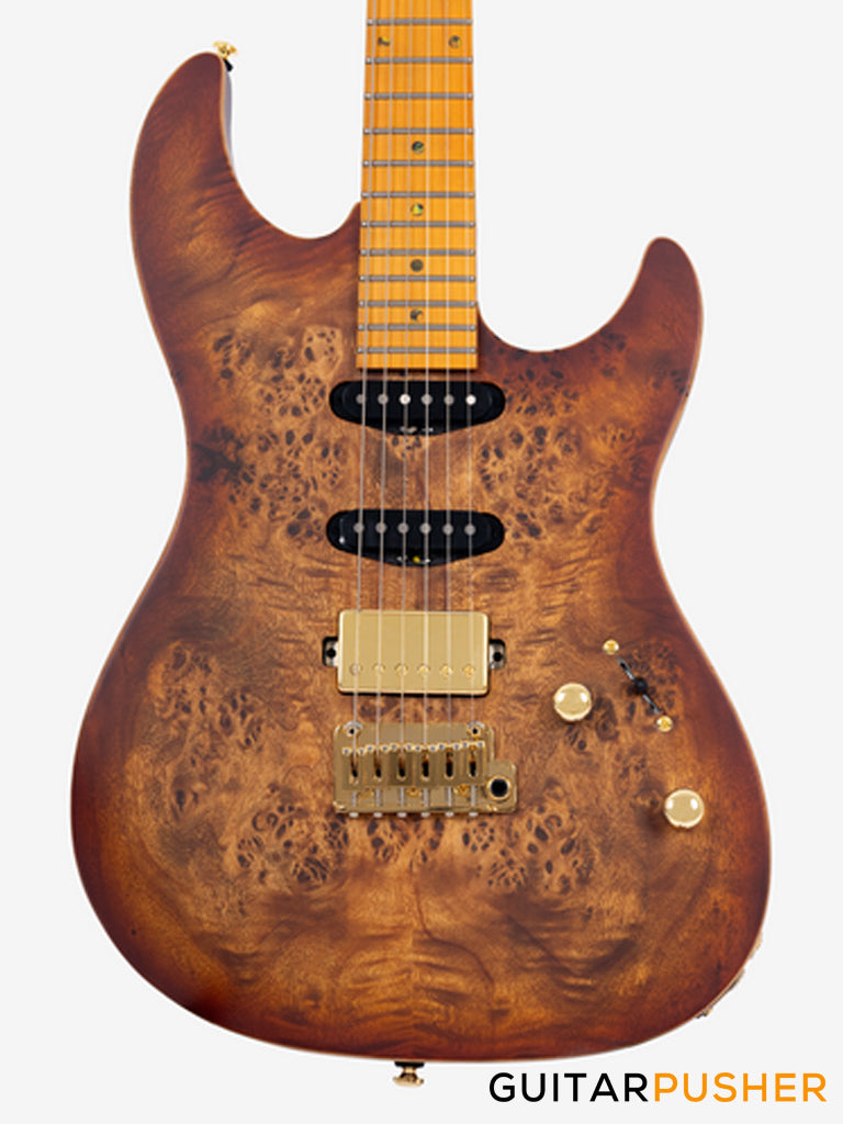 Sire S10 HSS Alder S-Style Electric Guitar - Natural Burst (2024)