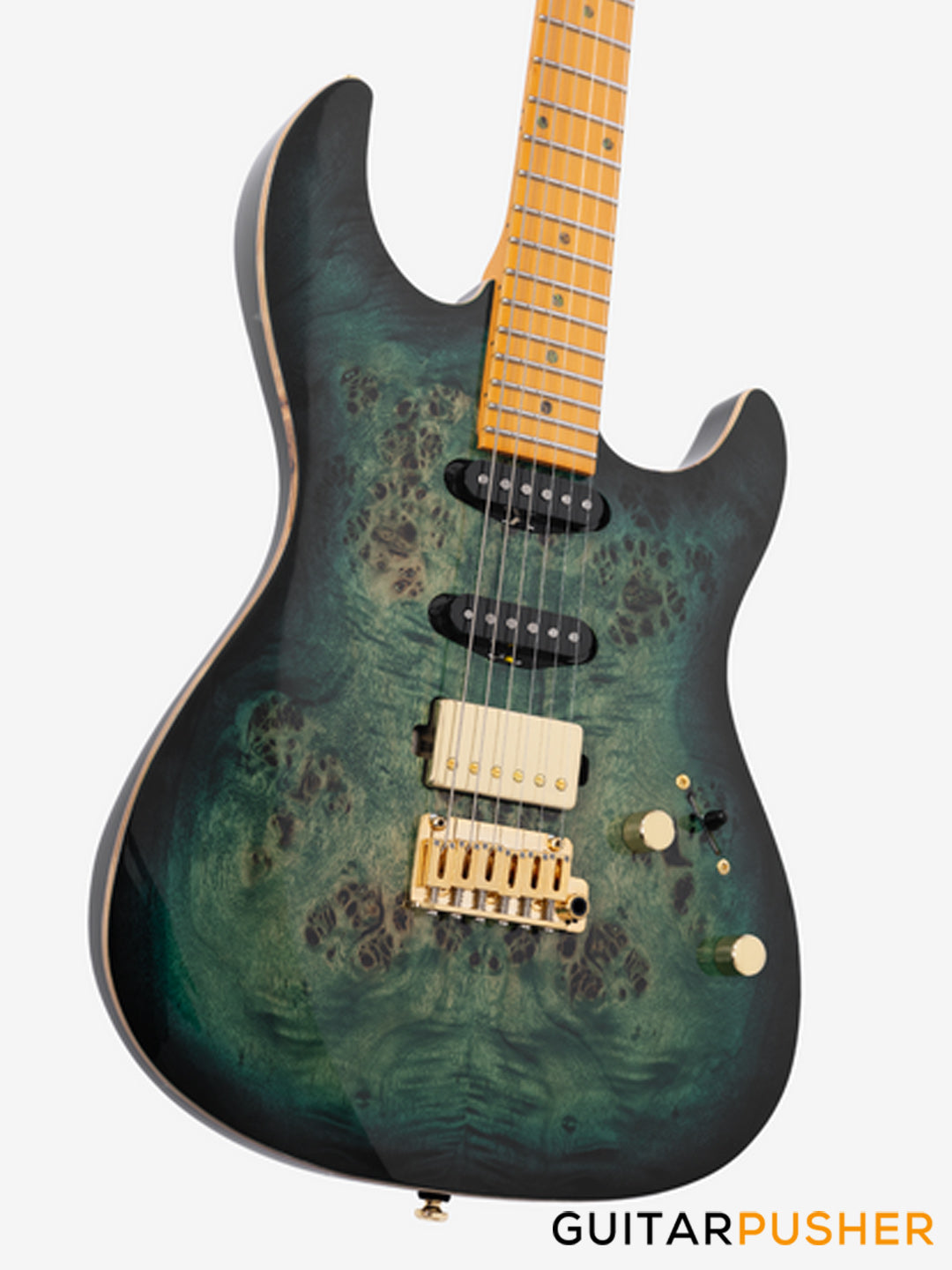 Sire S10 HSS Alder S-Style Electric Guitar - Transparent Green (2024)