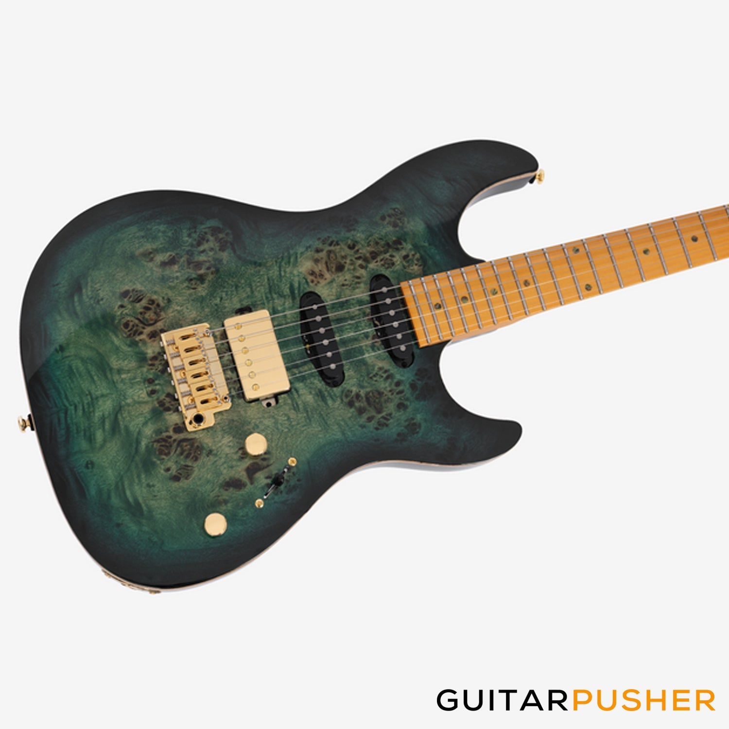 Sire S10 HSS Alder S-Style Electric Guitar - Transparent Green (2024)