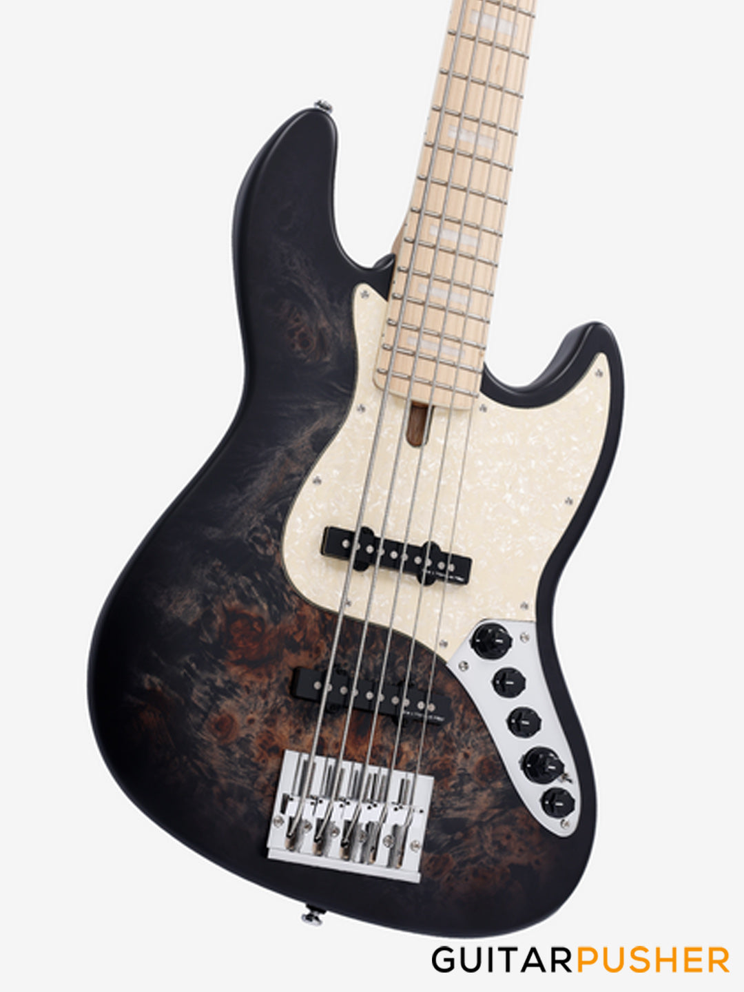 Sire V7 Swamp Ash Reissue 5-String Bass - Transparent Black Satin (2024)