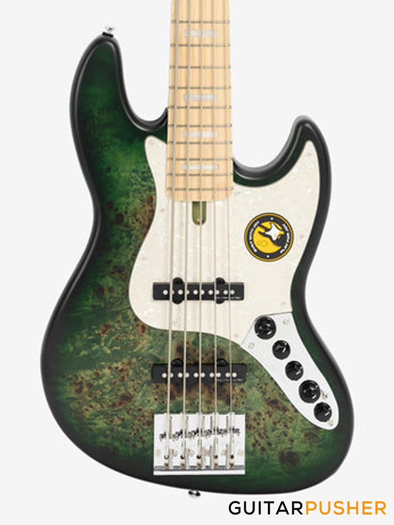 Sire V7 Swamp Ash Reissue 5-String Bass - Transparent Green Satin (2024)