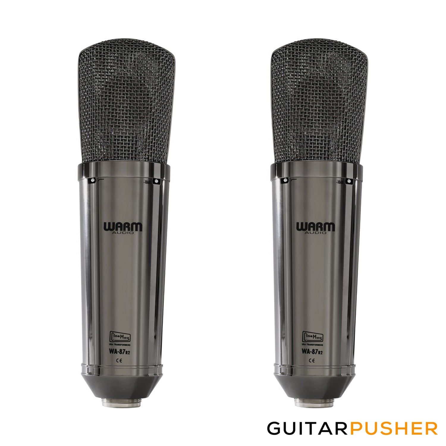 Warm Audio WA-87 R2 Stereo Pair Condenser Microphones - Titanium