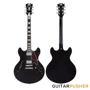 D'Angelico Premier DC Hollowbody Electric Guitar (Black Flake)