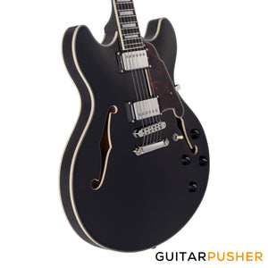 D'Angelico Premier DC Hollowbody Electric Guitar (Black Flake)