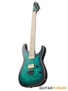 ESP E-II M Series M-II HT Modern Electric Guitar w/ Bare Knuckle Aftermath Tyger Humbucker Pickups - Black Turquoise Burst