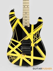 EVH Striped Series Stratocaster Electric Guitar - B/Y