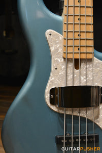 FBASS VF5-J Founder Jazz Bass (Ice Blue Metallic) - Ash Body, Maple Fingerboard, Tinted Pearloid Pickguard w/ Aguilar Pickups, Active F Bass Preamp, & Gig Bag (20211)