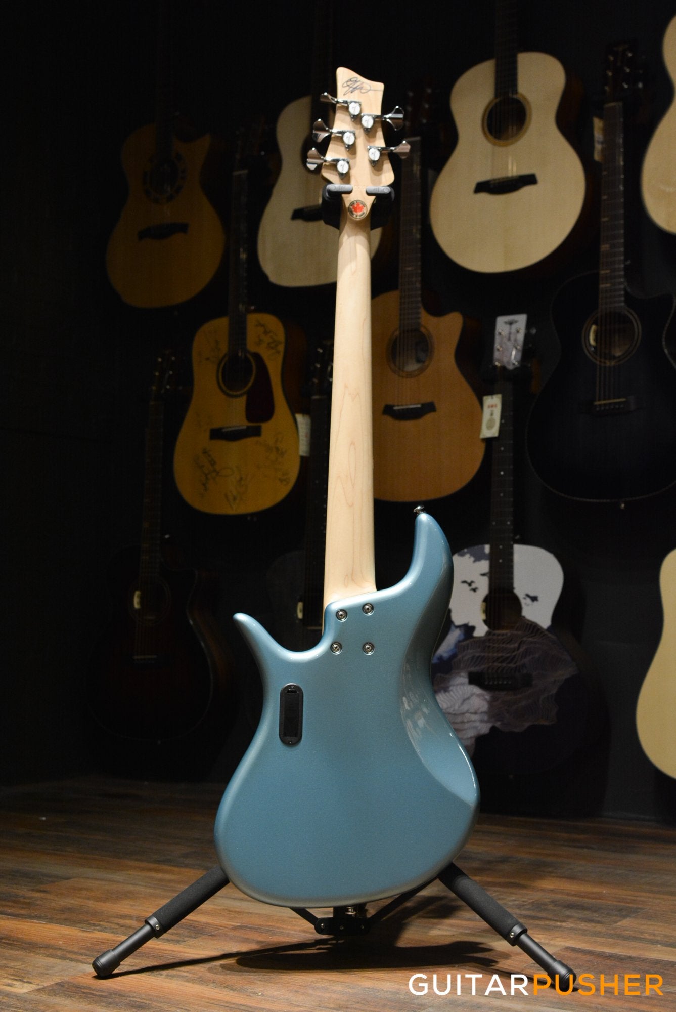 FBASS VF5-J Founder Jazz Bass (Ice Blue Metallic) - Ash Body, Maple Fingerboard, Tinted Pearloid Pickguard w/ Aguilar Pickups, Active F Bass Preamp, & Gig Bag (20211)