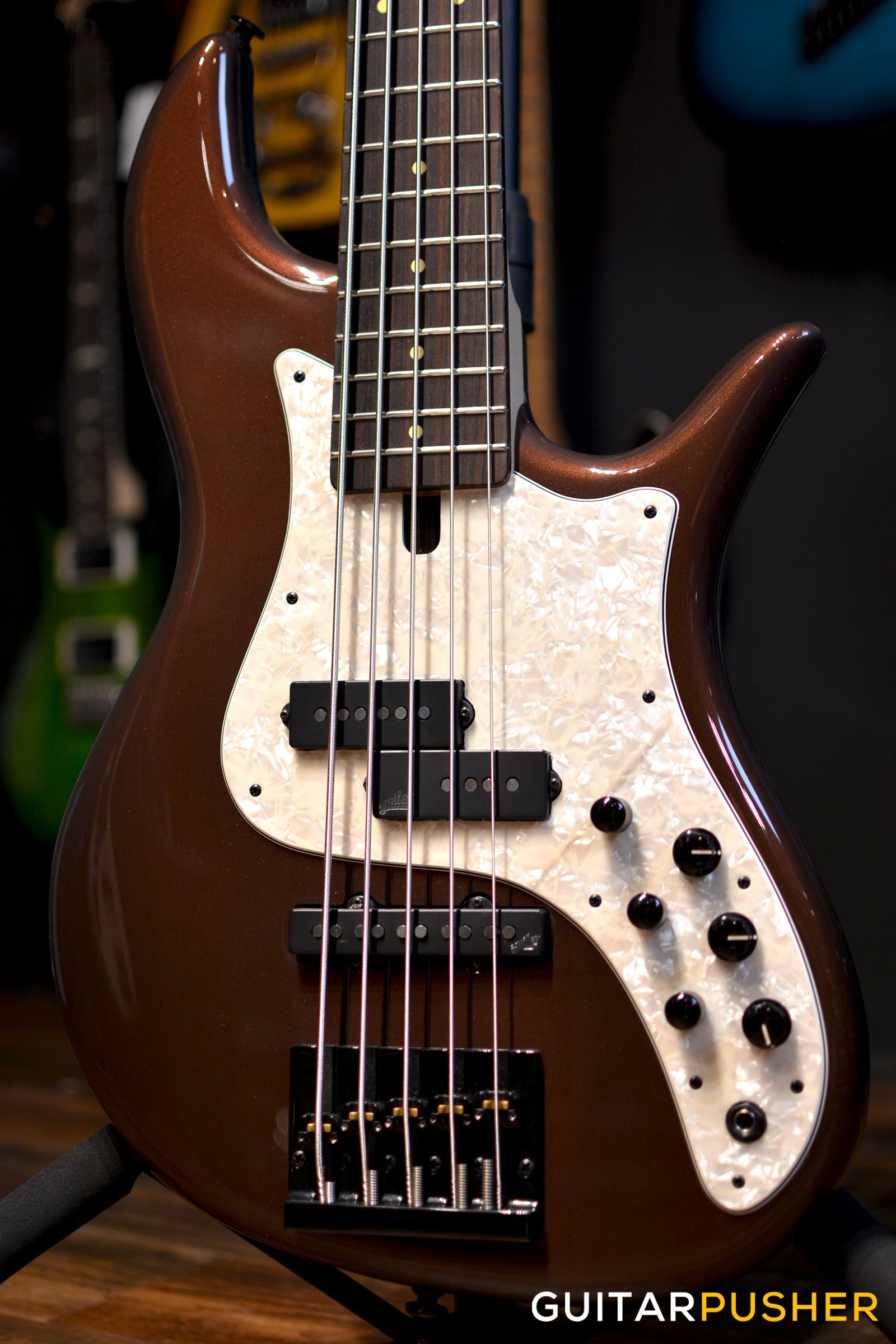 F BASS VF5-PJ 5-String Bass (Rootbeer Gloss) - Alder Body, Indian Rosewood Fingerboard