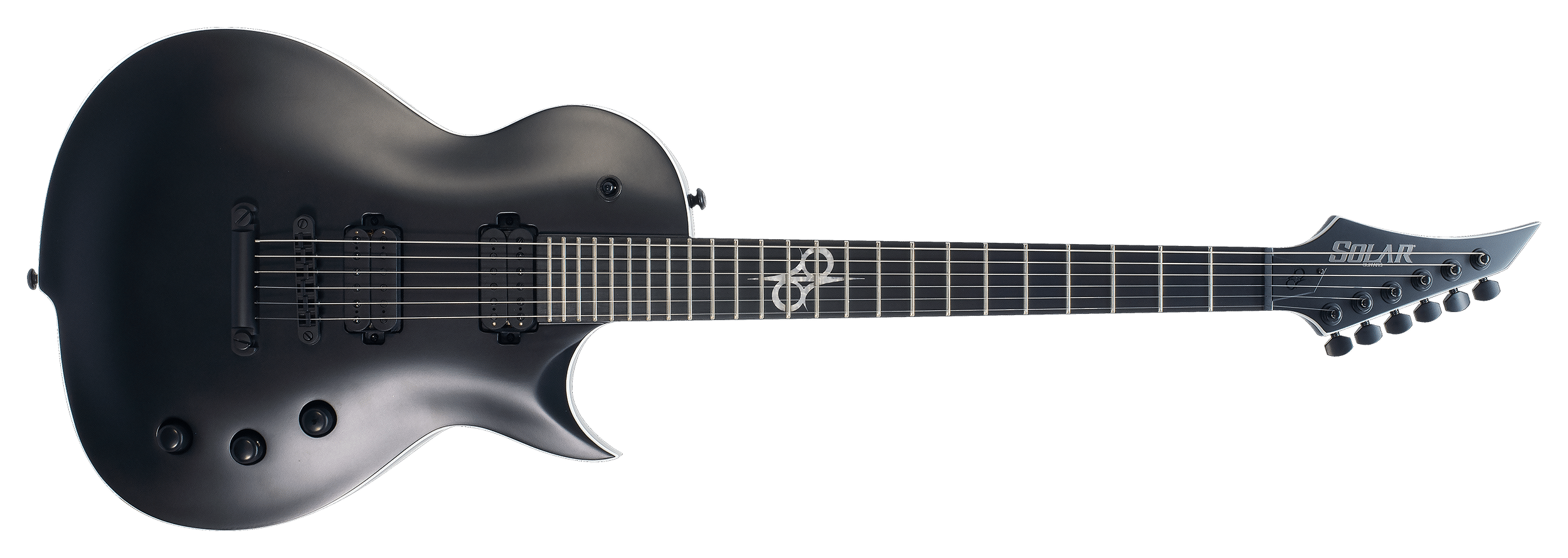 Solar Guitars GF1.7 Single Cut 7-String Electric Guitar w/ Evertune Bridge and Hard Case - GuitarPusher