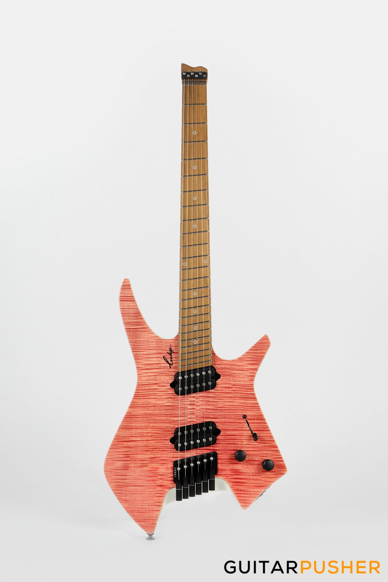 Leeky X-Series X25 Headless Electric Guitar - Pink Burst