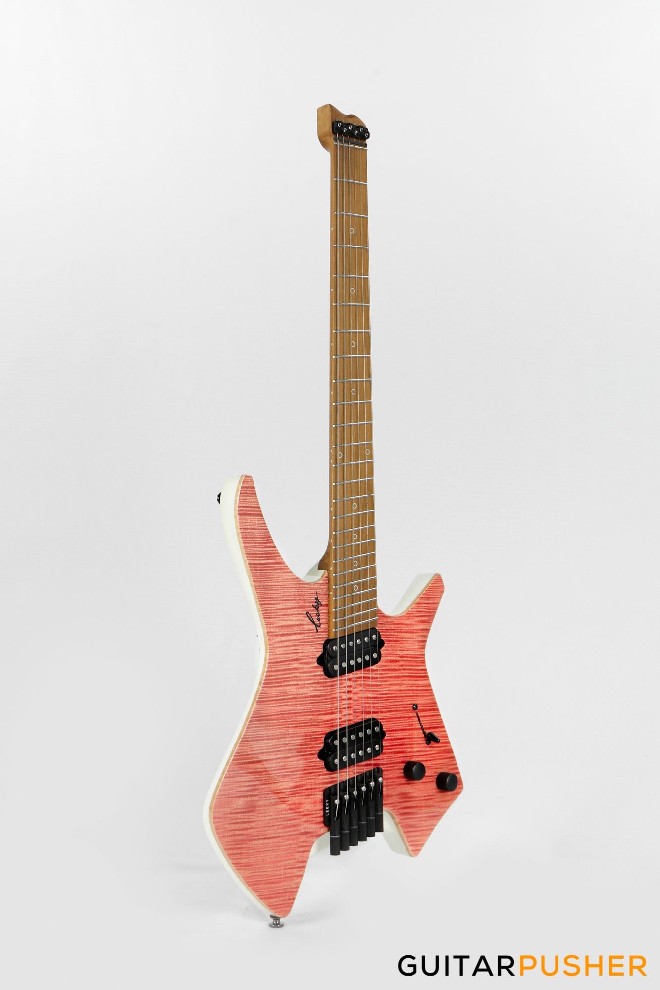 Leeky X-Series X25 Headless Electric Guitar - Pink Burst