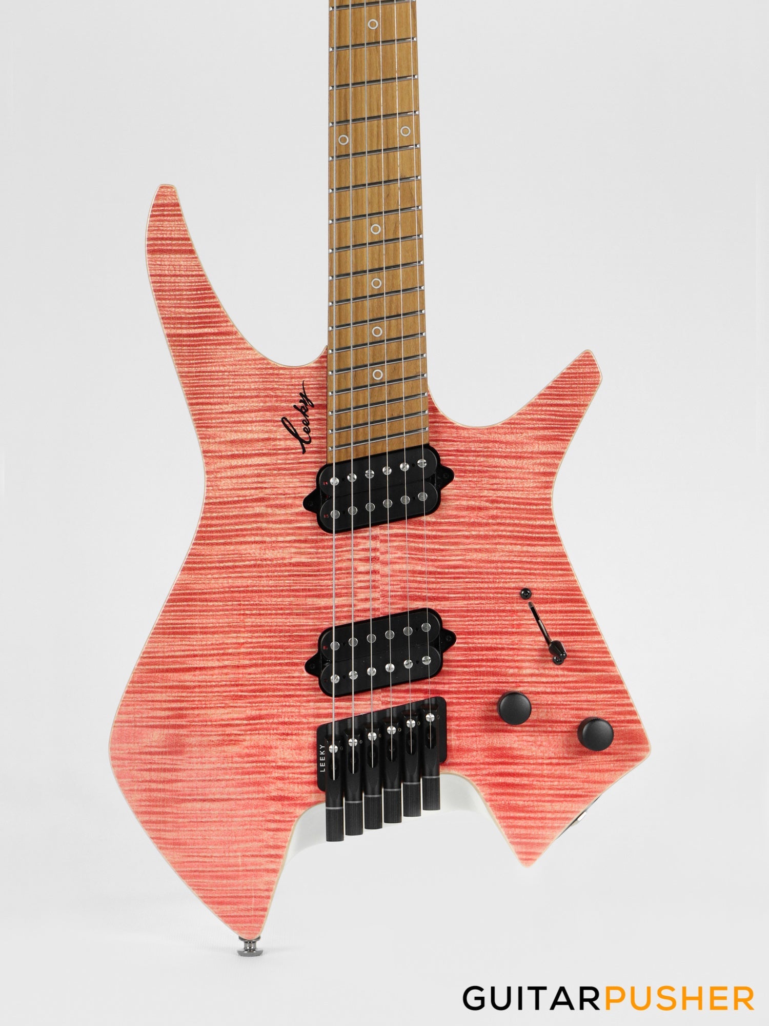 Leeky X-Series X25 Headless Electric Guitar - Pink Burst