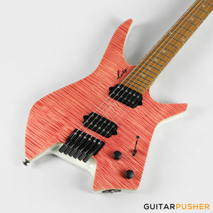 Leeky X-Series X25 Headless Electric Guitar - Pink Burst