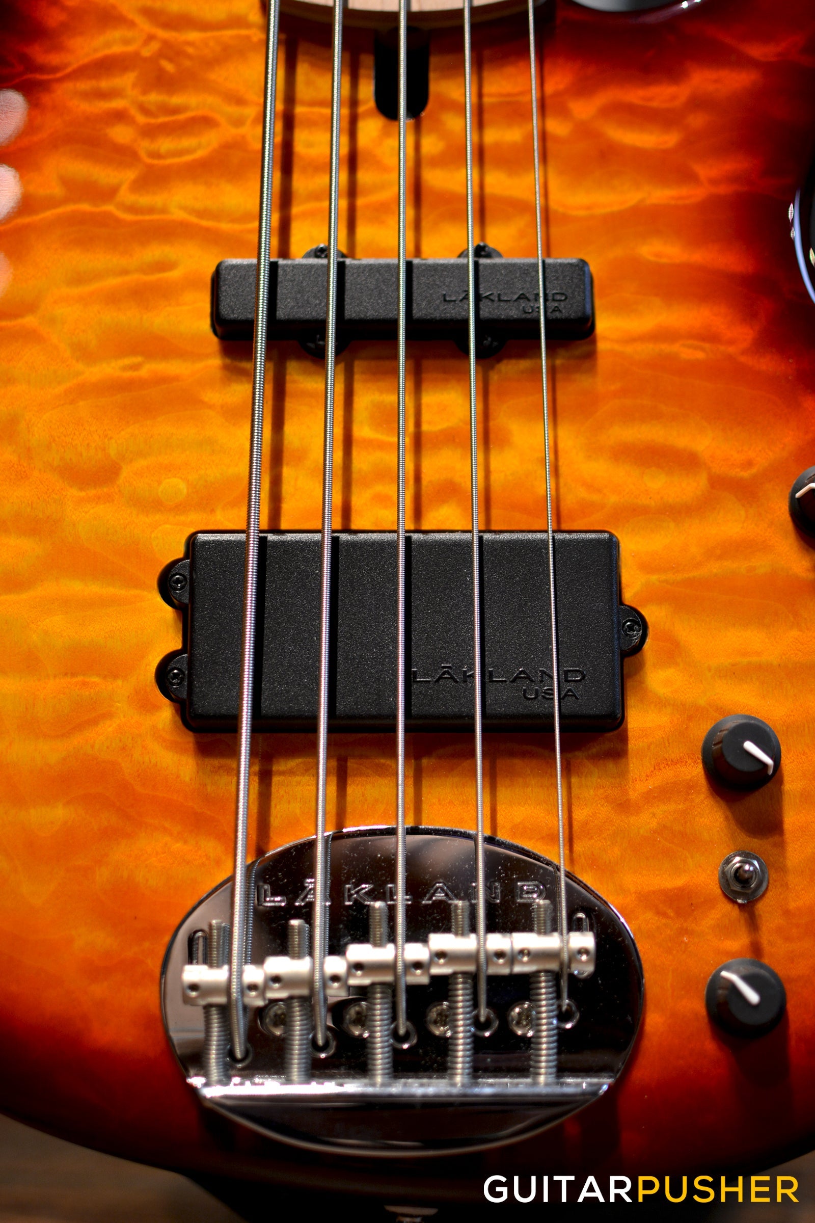 Lakland Skyline Series 55-02 Deluxe 5-String Bass (Honey Burst)