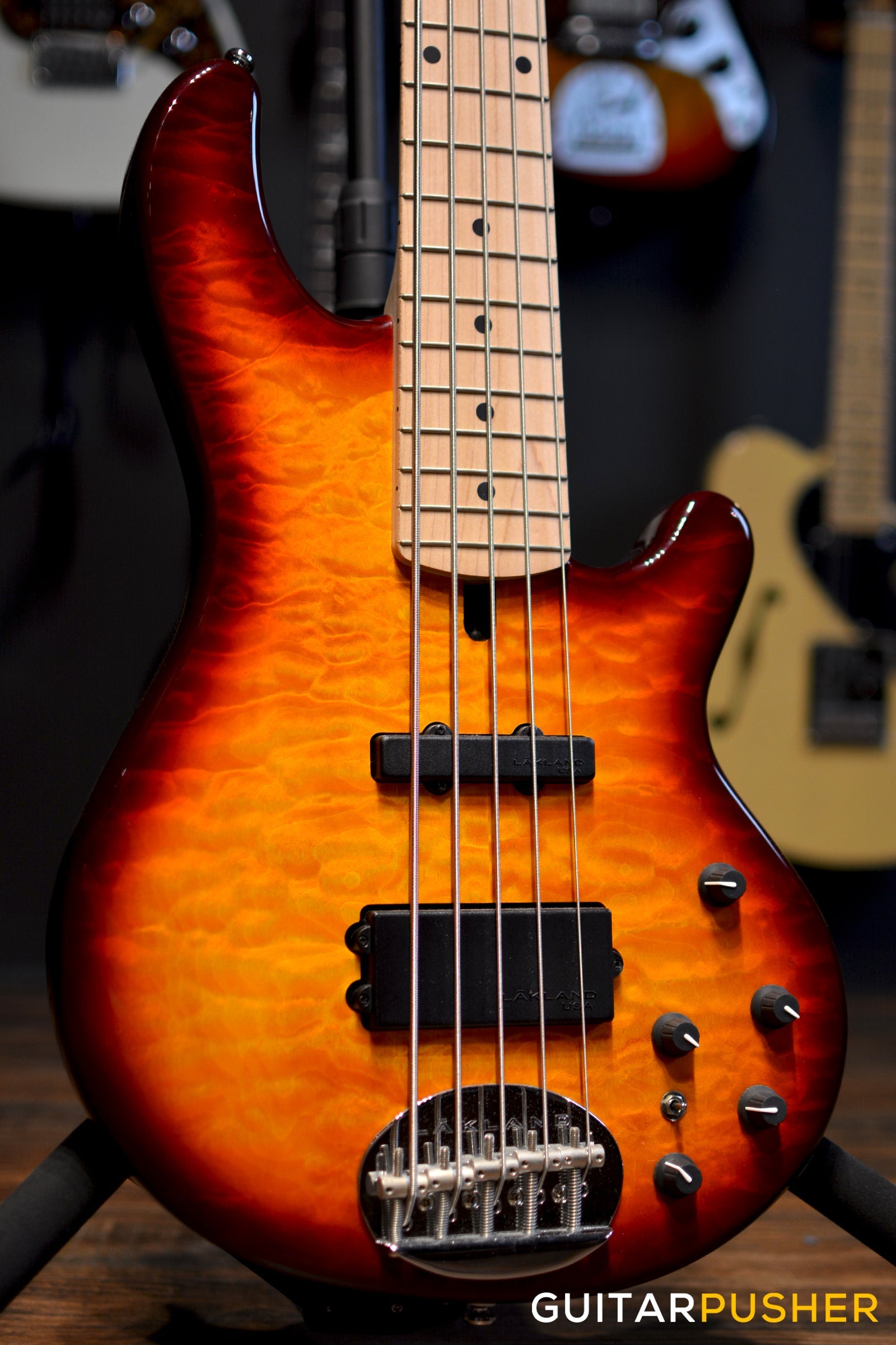 Lakland Skyline Series 55-02 Deluxe 5-String Bass (Honey Burst)