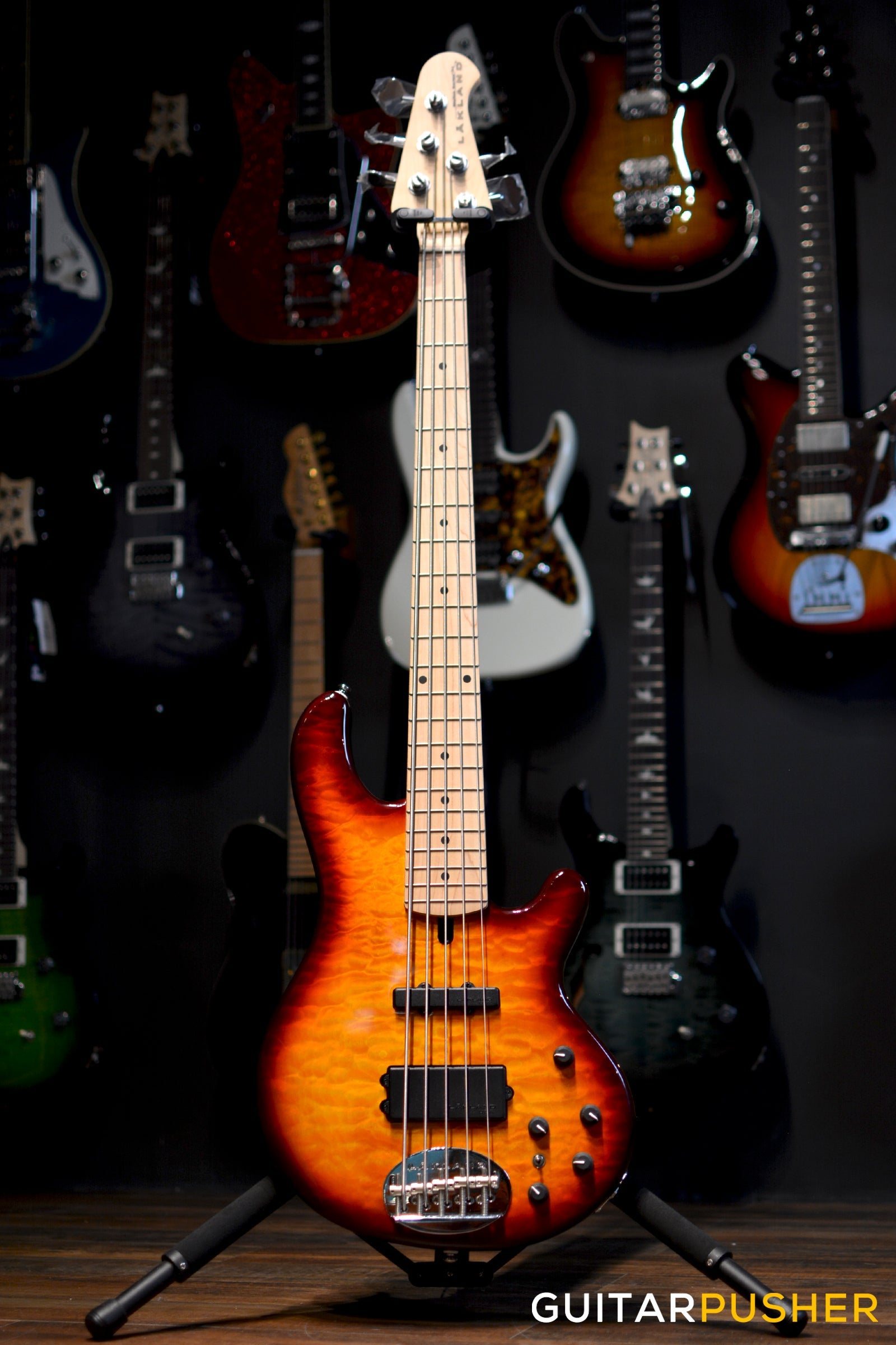 Lakland Skyline Series 55-02 Deluxe 5-String Bass (Honey Burst)