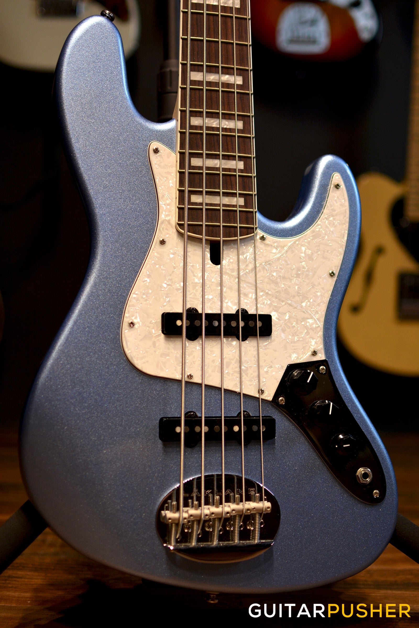 Lakland Skyline Series 55-60 "Vintage J" Custom 5-String JB Bass (Lake Placid Blue)