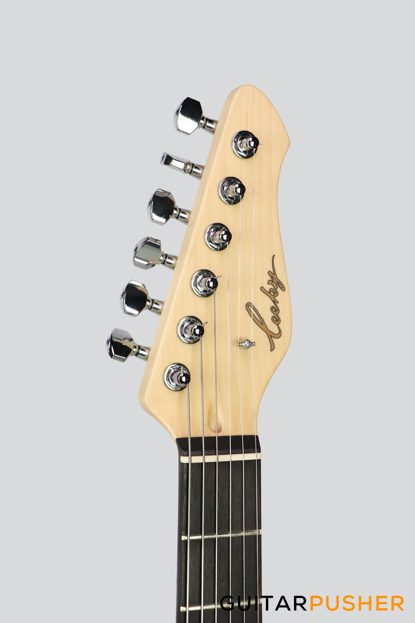 Leeky L-Series L25 S Style Electric Guitar (Flamed Maple Top/Rosewood Fingerboard) - Transblack