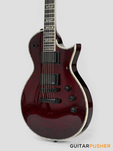 LTD EC-1000 Singlecut Electric Guitar w/ EMG 60/81 Humbucker Pickups - See Thru Black Cherry