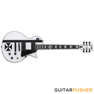 LTD James Hetfield Signature Signature Iron Cross Singlecut Electric Guitar w/ EMG JH Humbucker Pickups - Snow White