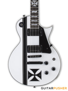 LTD James Hetfield Signature Signature Iron Cross Singlecut Electric Guitar w/ EMG JH Humbucker Pickups - Snow White