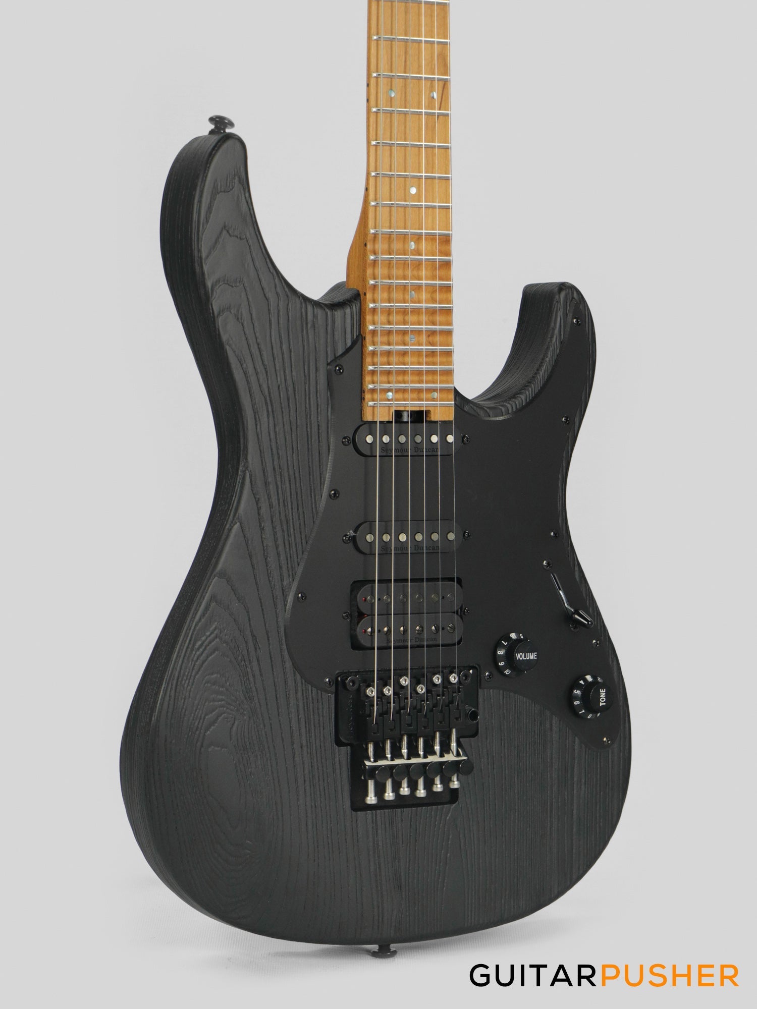 LTD SN-1000FR S-Style HSS Electric Guitar w/ Seymour Duncan Hot Strat Single Coil Pickups/Pegasus Humbucker Pickup & Floyd Rose 1000SE - Black Blast