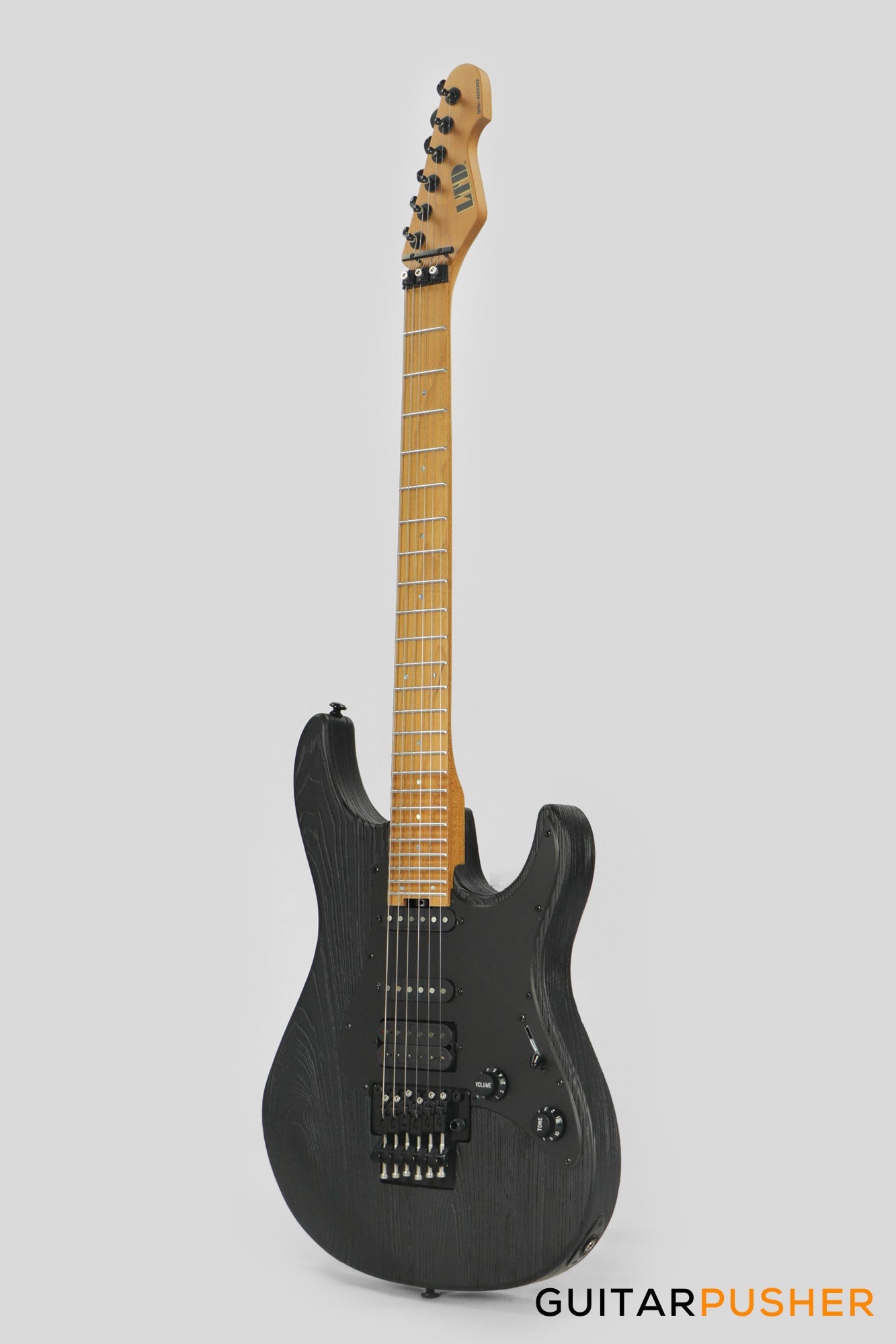 LTD SN-1000FR S-Style HSS Electric Guitar w/ Seymour Duncan Hot Strat Single Coil Pickups/Pegasus Humbucker Pickup & Floyd Rose 1000SE - Black Blast