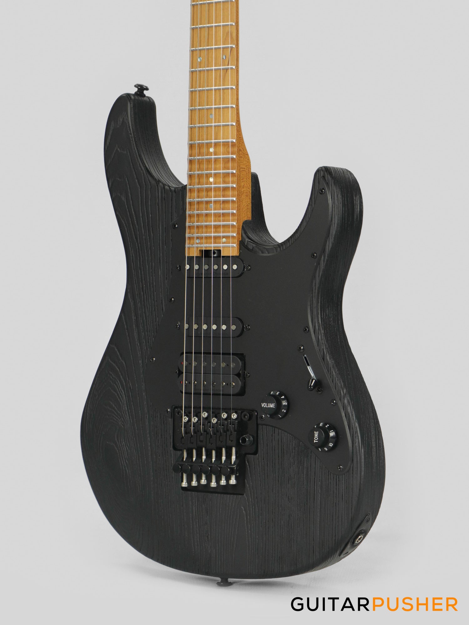 LTD SN-1000FR S-Style HSS Electric Guitar w/ Seymour Duncan Hot Strat Single Coil Pickups/Pegasus Humbucker Pickup & Floyd Rose 1000SE - Black Blast