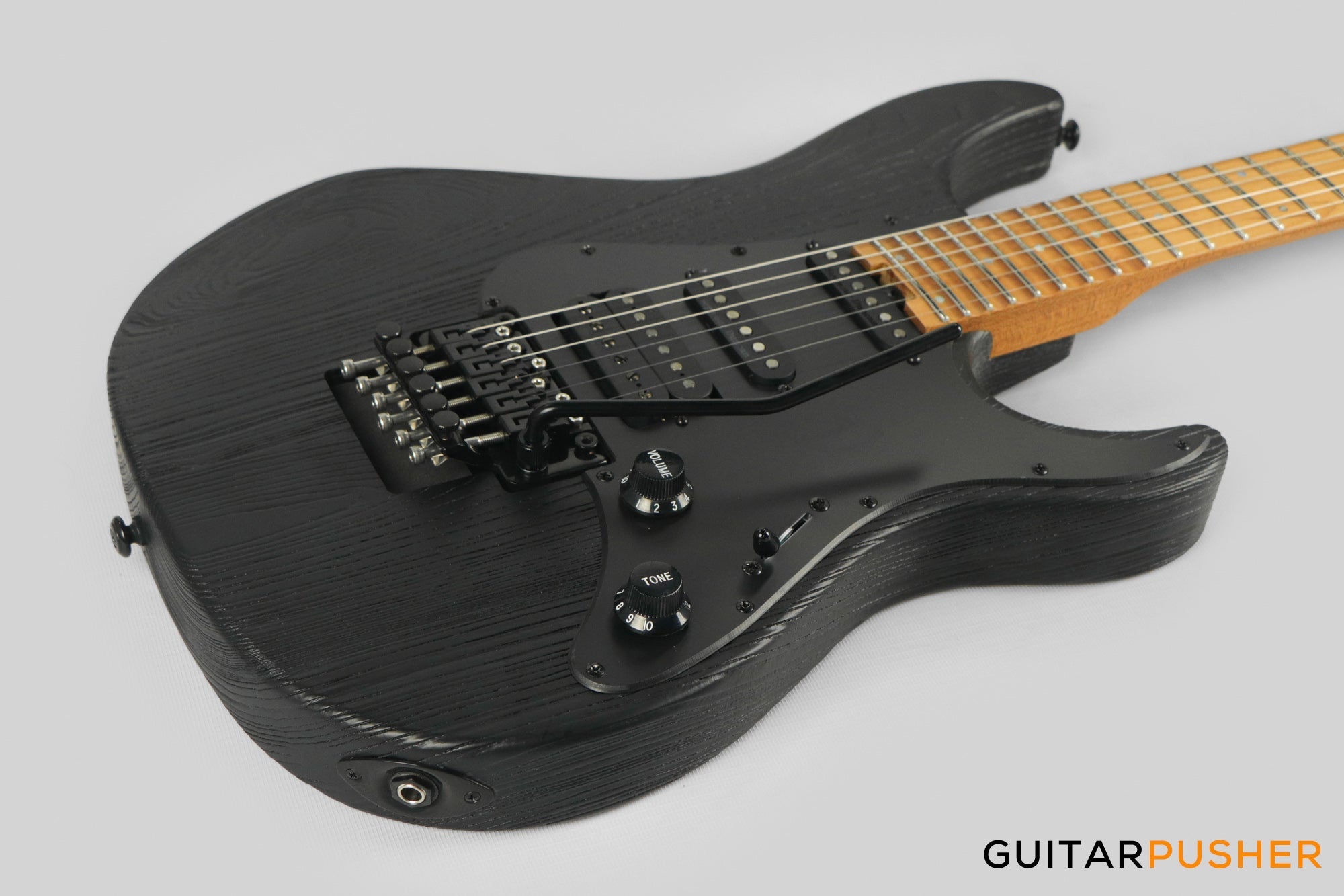 LTD SN-1000FR S-Style HSS Electric Guitar w/ Seymour Duncan Hot Strat Single Coil Pickups/Pegasus Humbucker Pickup & Floyd Rose 1000SE - Black Blast