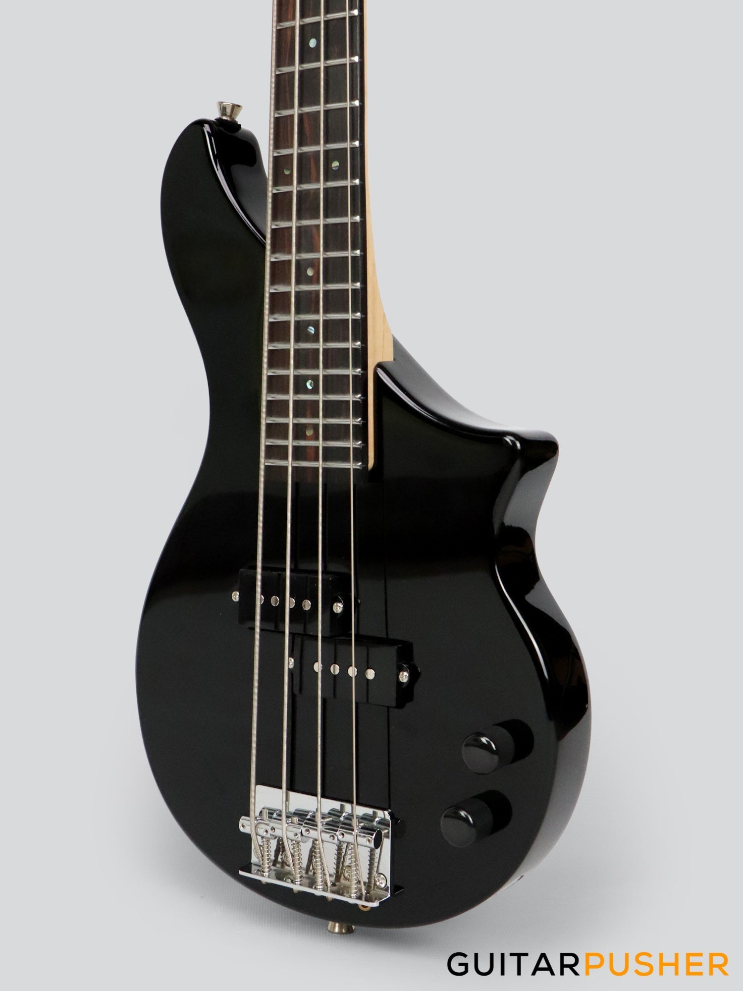 Tiny Boy Bass Monotone-2 Line Series 4-String PB Bass with Gigbag - Black