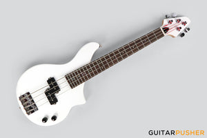 Tiny Boy Bass Monotone-2 Line Series 4-String PB Bass with Gigbag - White